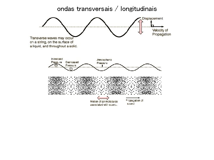 ondas transversais / longitudinais 