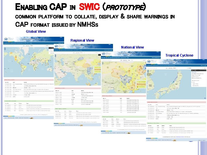 ENABLING CAP IN SWIC (PROTOTYPE) COMMON PLATFORM TO COLLATE, DISPLAY CAP FORMAT ISSUED BY