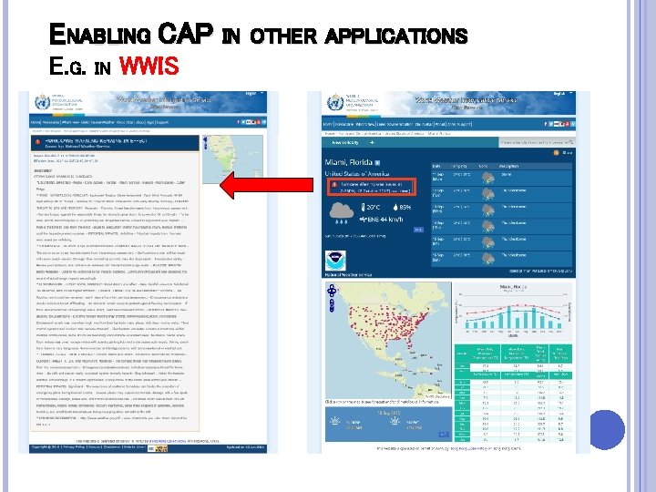 ENABLING CAP IN OTHER APPLICATIONS E. G. IN WWIS 