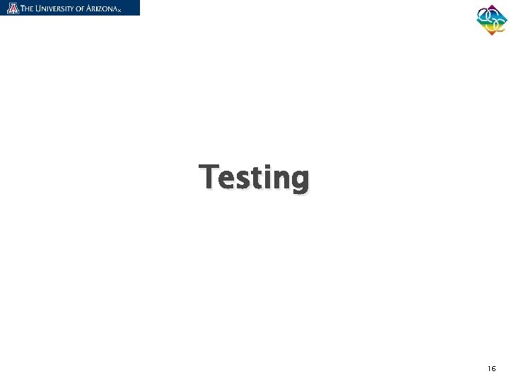 Testing 16 