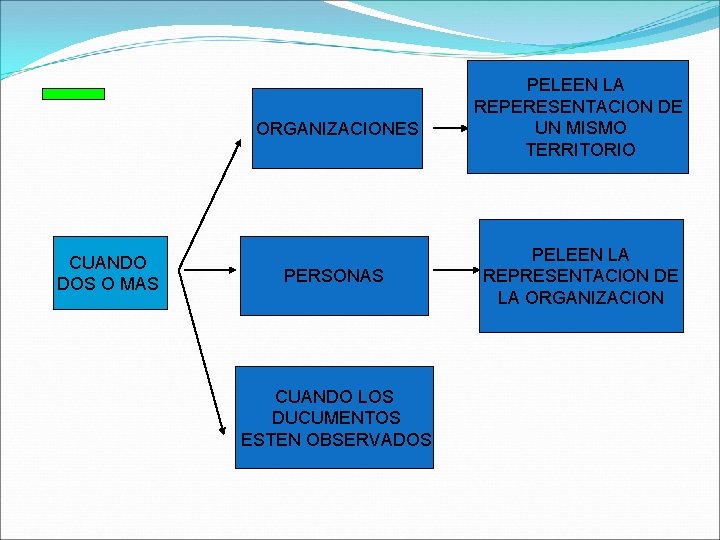 ORGANIZACIONES CUANDO DOS O MAS PERSONAS CUANDO LOS DUCUMENTOS ESTEN OBSERVADOS PELEEN LA REPERESENTACION