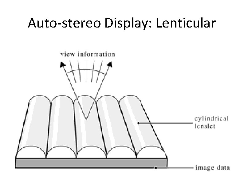 Auto-stereo Display: Lenticular 