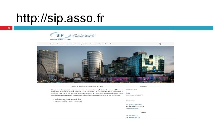 http: //sip. asso. fr 21 