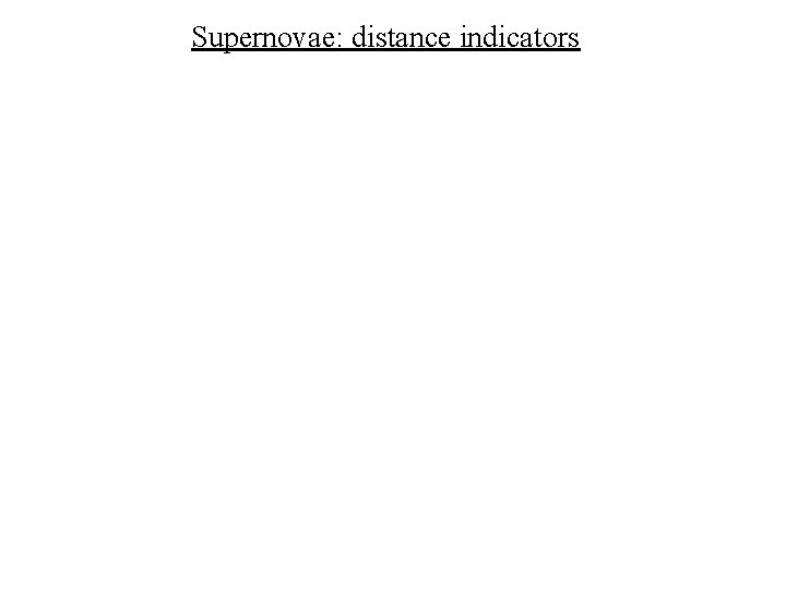Supernovae: distance indicators 