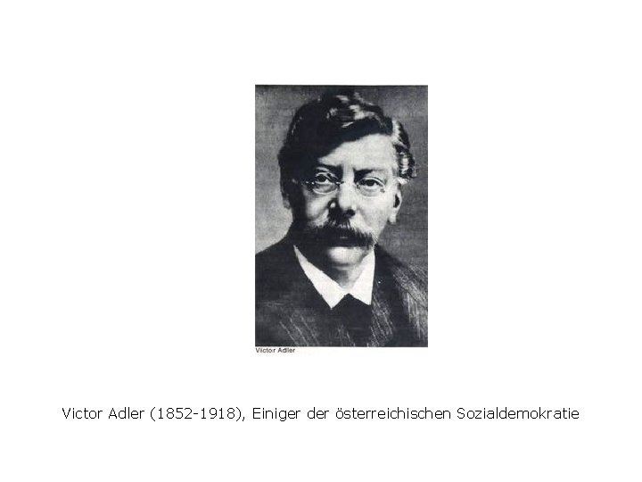 Victor Adler (1852 -1918), Einiger der österreichischen Sozialdemokratie 