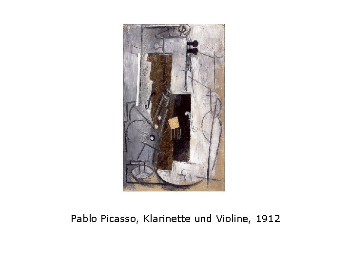 Pablo Picasso, Klarinette und Violine, 1912 