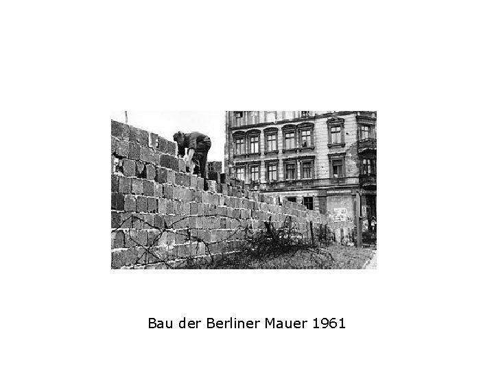 Bau der Berliner Mauer 1961 