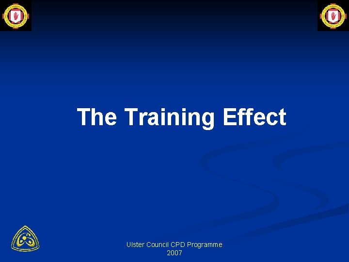 The Training Effect Ulster Council CPD Programme 2007 