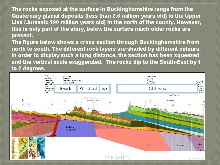 The rocks exposed at the surface in Buckinghamshire range from the Quaternary glacial deposits