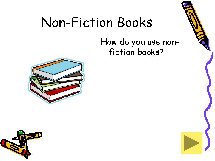 Non-Fiction Books How do you use nonfiction books? 