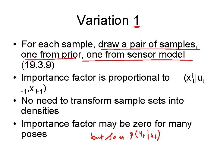 Variation 1 • For each sample, draw a pair of samples, one from prior,