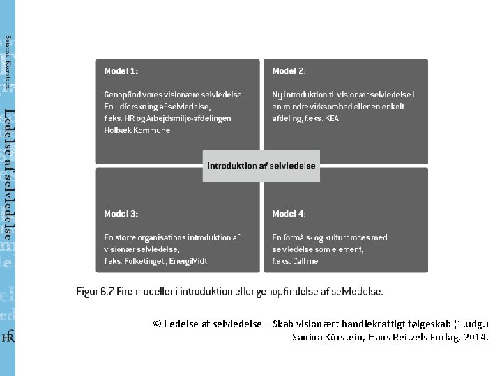 © Ledelse af selvledelse – Skab visionært handlekraftigt følgeskab (1. udg. ) Sanina Kürstein,