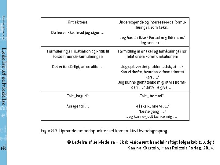 © Ledelse af selvledelse – Skab visionært handlekraftigt følgeskab (1. udg. ) Sanina Kürstein,
