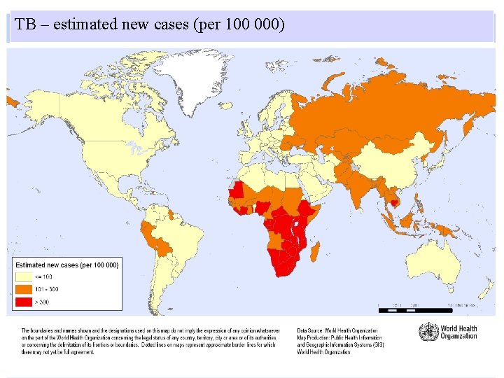 TB – estimated new cases (per 100 000) 