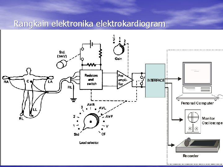 Rangkain elektronika elektrokardiogram 