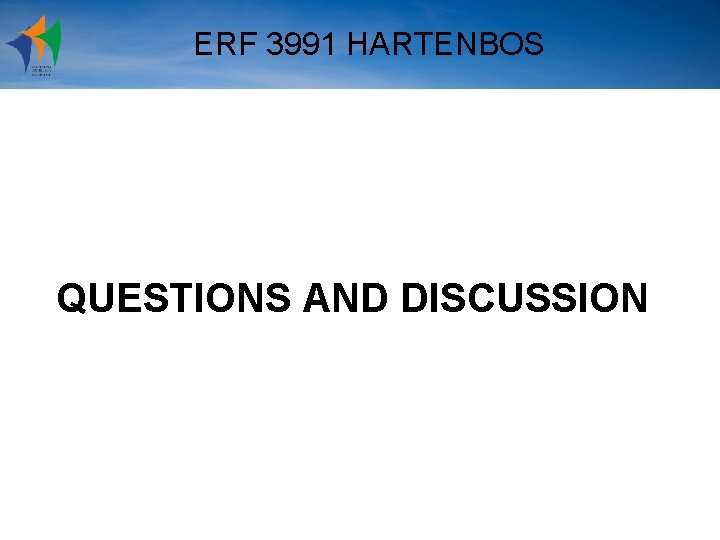 ERF 3991 HARTENBOS QUESTIONS AND DISCUSSION 