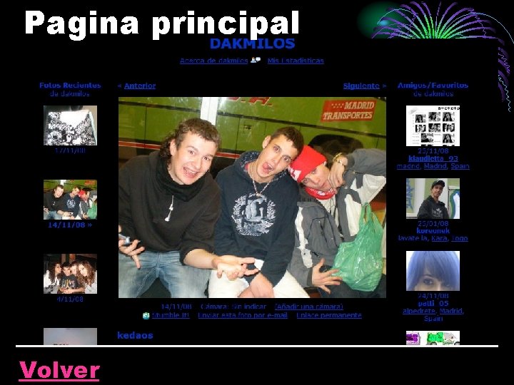 Pagina principal Volver 