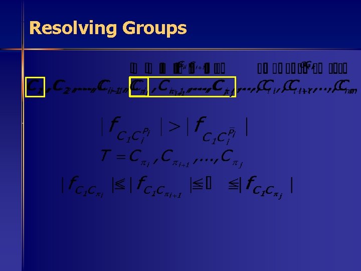 Resolving Groups 