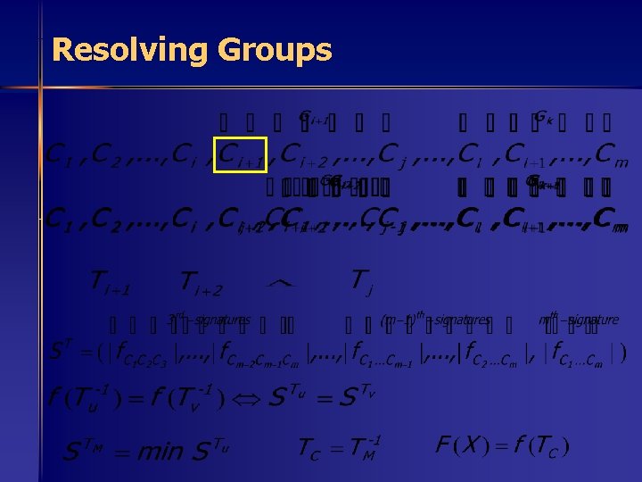 Resolving Groups 