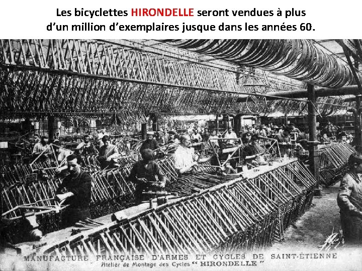 Les bicyclettes HIRONDELLE seront vendues à plus d’un million d’exemplaires jusque dans les années