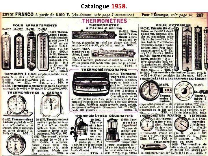 Catalogue 1958 