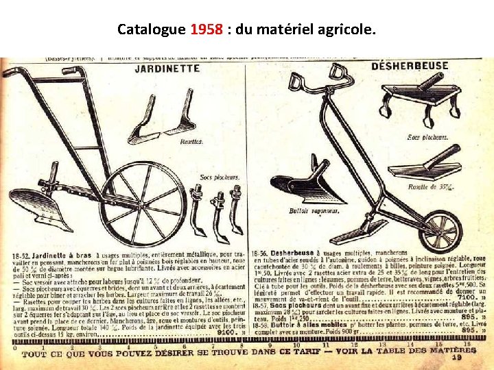 Catalogue 1958 : du matériel agricole. 