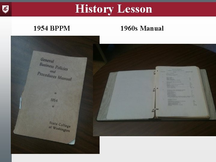 History Lesson 1954 BPPM 1960 s Manual 