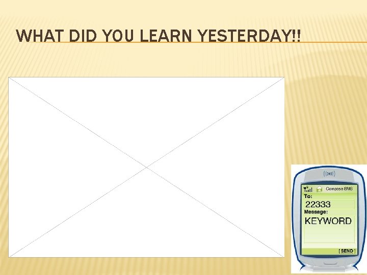 WHAT DID YOU LEARN YESTERDAY!! 