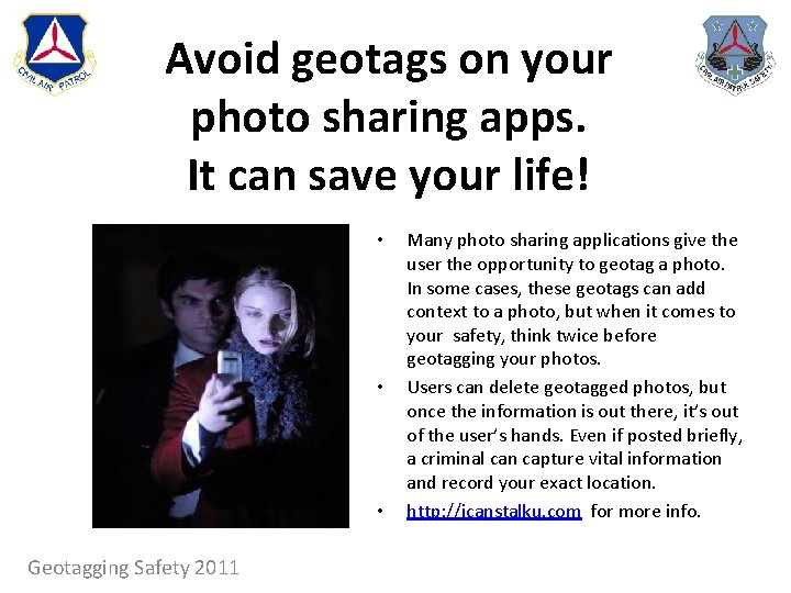 Avoid geotags on your photo sharing apps. It can save your life! • •