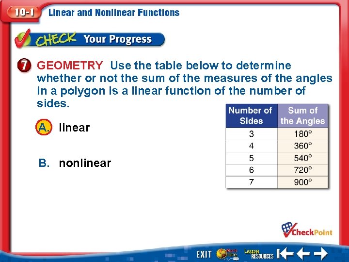 GEOMETRY Use the table below to determine whether or not the sum of the GEOMETRY Use the table below to determine whether or not the sum of the