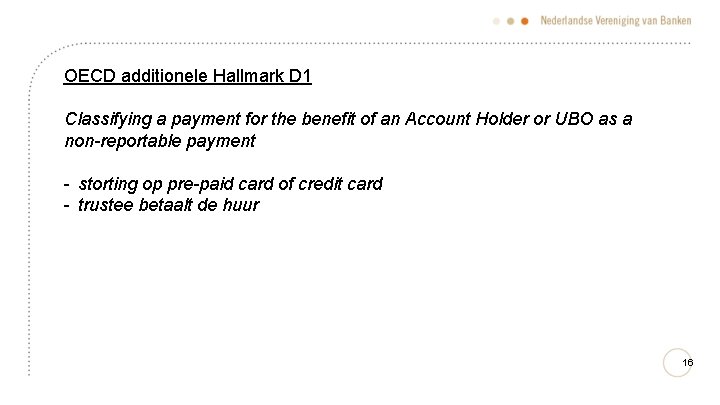 OECD additionele Hallmark D 1 Classifying a payment for the benefit of an Account