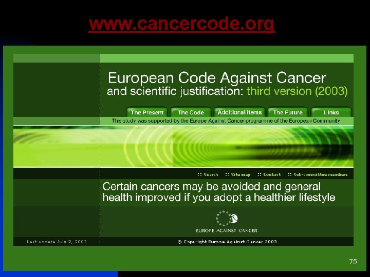 www. cancercode. org 75 