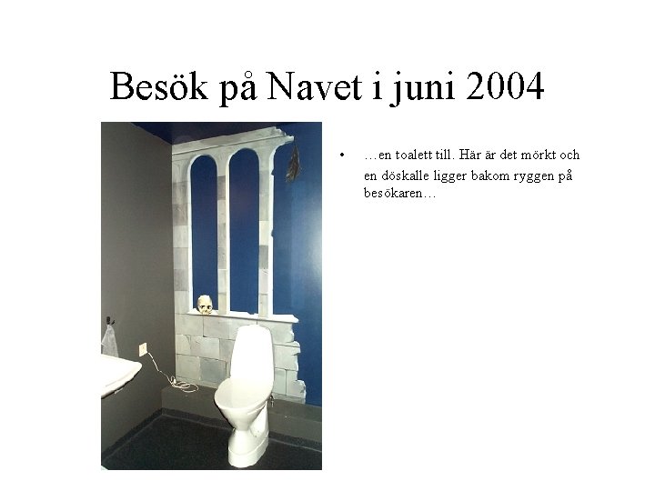 Besök på Navet i juni 2004 • …en toalett till. Här är det mörkt