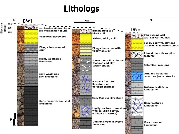 Lithologs DW 1 DW 3 