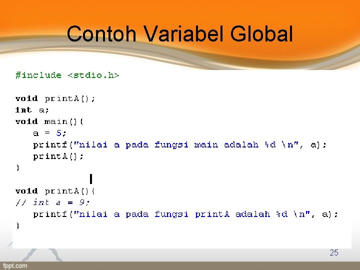 Contoh Variabel Global 25 