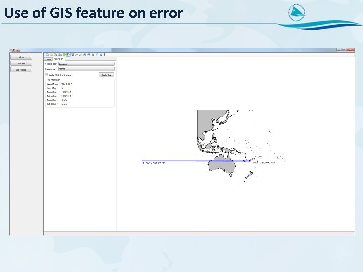 Use of GIS feature on error 