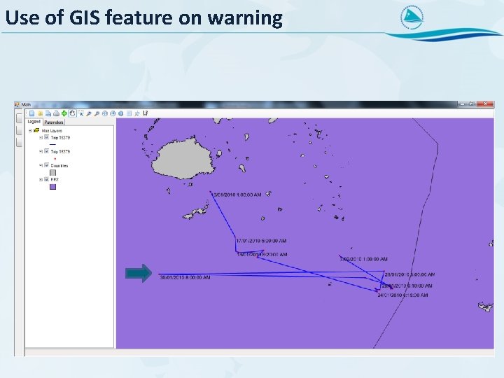 Use of GIS feature on warning 