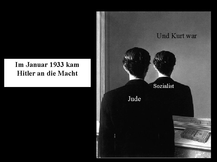 Und Kurt war Im Januar 1933 kam Hitler an die Macht Sozialist Jude 