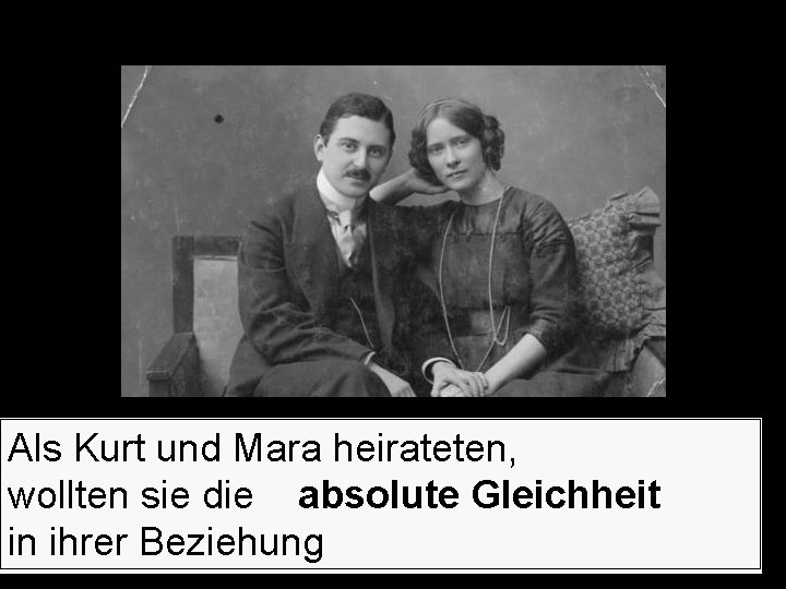 Es gibt Geschichte über Als Kurteine und besondere Mara heirateten, Kurt undsie seine wollten