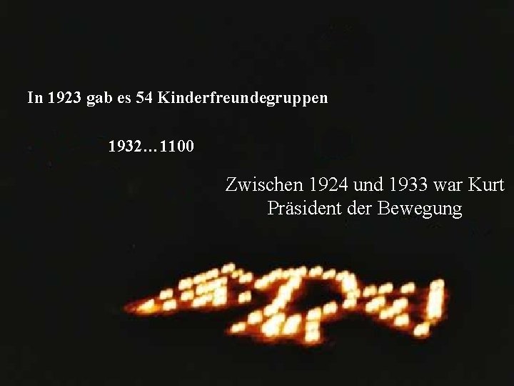 In 1923 gab es 54 Kinderfreundegruppen 1932… 1100 Zwischen 1924 und 1933 war Kurt