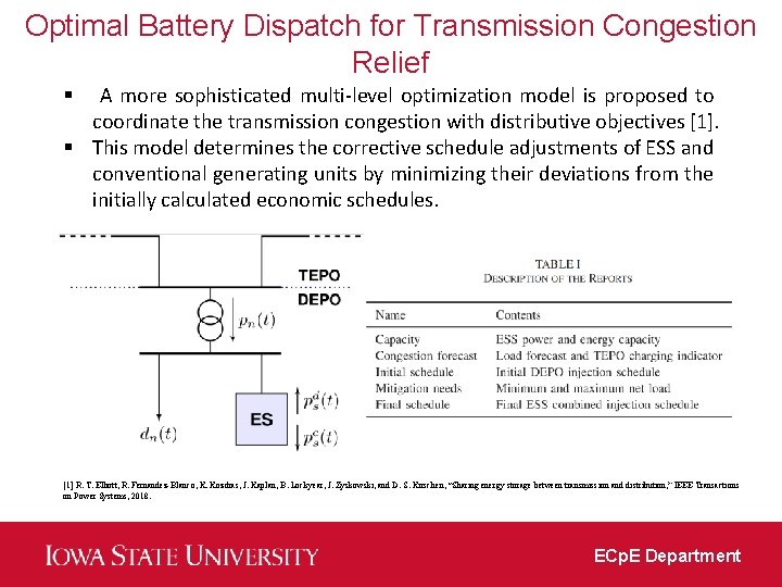 Optimal Battery Dispatch for Transmission Congestion Relief A more sophisticated multi-level optimization model is