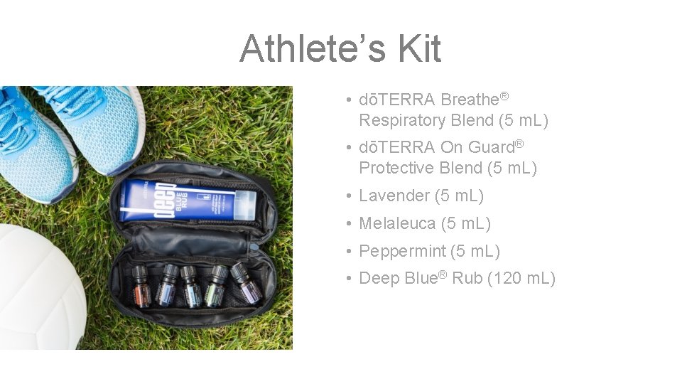 Athlete’s Kit • dōTERRA Breathe® Respiratory Blend (5 m. L) • dōTERRA On Guard®