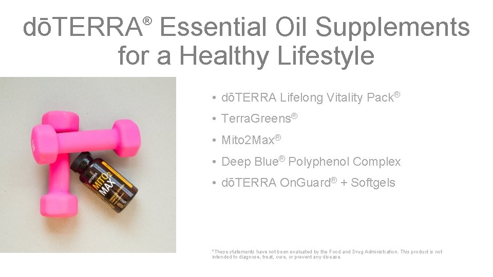 dōTERRA Essential Oil Supplements for a Healthy Lifestyle ® • dōTERRA Lifelong Vitality Pack®
