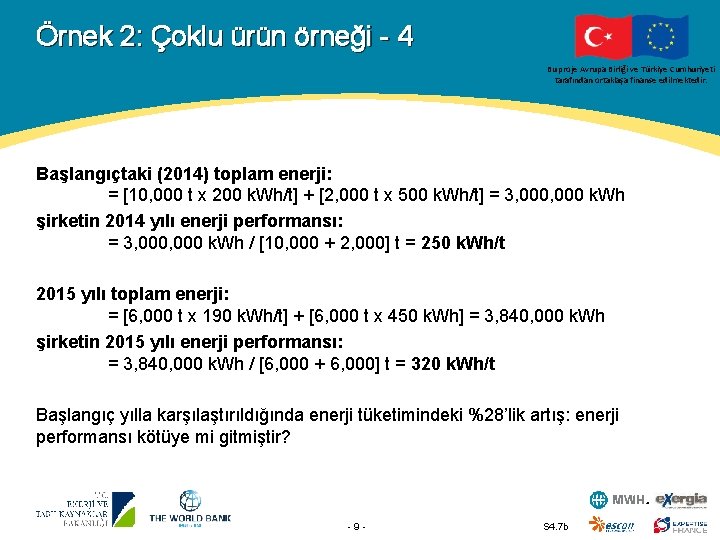 Örnek 2: Çoklu ürün örneği - 4 Bu proje Avrupa Birliği ve Türkiye Cumhuriyeti