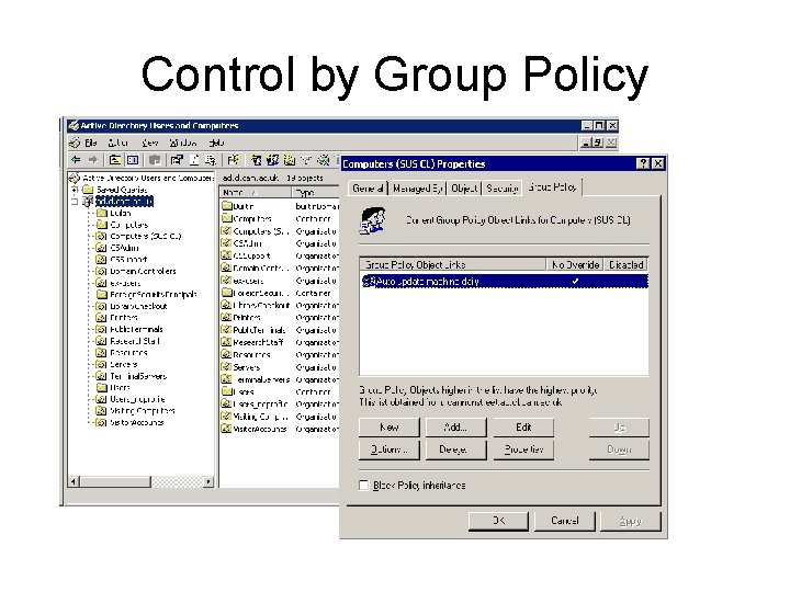Control by Group Policy 