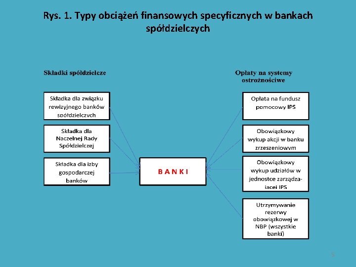 Rys. 1. Typy obciążeń finansowych specyficznych w bankach spółdzielczych 5 