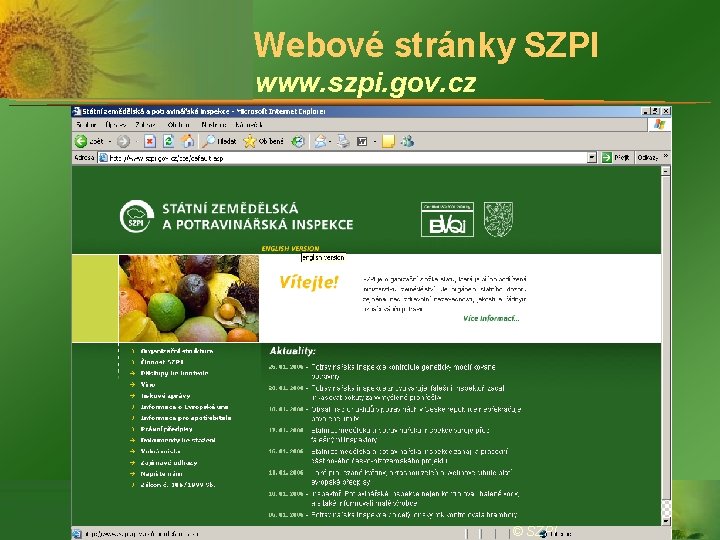 Webové stránky SZPI www. szpi. gov. cz © SZPI 