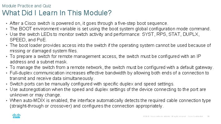 Module Practice and Quiz What Did I Learn In This Module? • After a