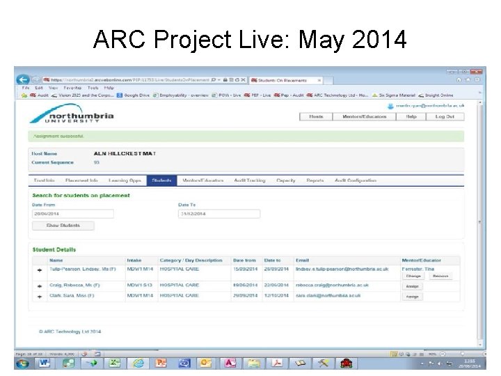 ARC Project Live: May 2014 