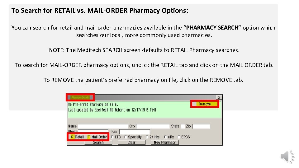 To Search for RETAIL vs. MAIL-ORDER Pharmacy Options: You can search for retail and